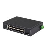 Industrial Gigabit PoE Switch 16 Port + 2 SFP | DIN-Rail