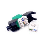 เต้ารับสายแลนตัวเมีย RJ45 CAT6 UTP แบบ Tool-Free สีเขียว เต้ารับสายแลนตัวเมีย RJ45 CAT6 UTP แบบ Tool-Free สีเขียว