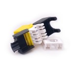 เต้ารับสายแลนตัวเมีย RJ45 CAT6 UTP แบบ Tool-Free สีเหลือง เต้ารับสายแลนตัวเมีย RJ45 CAT6 UTP แบบ Tool-Free สีเหลือง