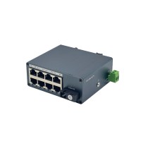 Mini Industrial Gigabit Fiber Media Converter | 1 SC (WDM A) + 8 LAN | 20km Mini Industrial Gigabit Fiber Media Converter | 1 SC (WDM A) + 8 LAN | 20km