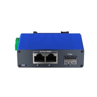 Mini Gigabit Industrial Media Converter | 1 SFP + 2 LAN | DC 9-57V Mini Gigabit Industrial Media Converter | 1 SFP + 2 LAN | DC 9-57V