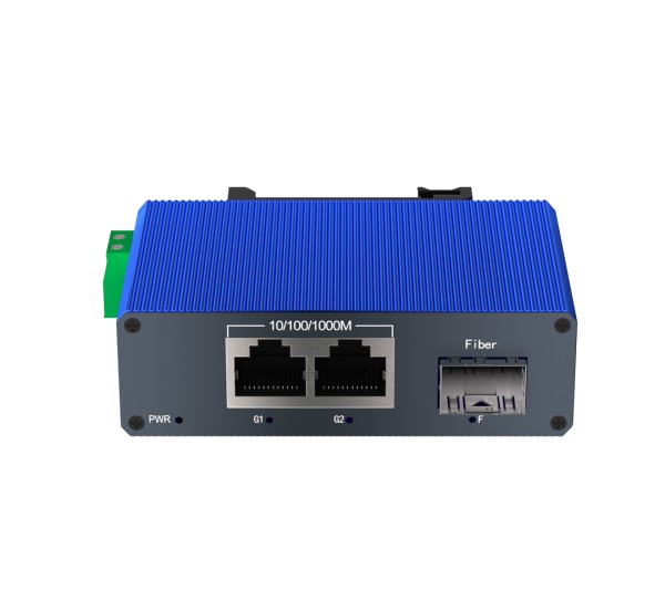Mini Gigabit Industrial Media Converter | 1 SFP + 2 LAN | DC 9-57V Mini Gigabit Industrial Media Converter | 1 SFP + 2 LAN | DC 9-57V
