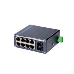 Mini Gigabit Industrial Switch 8 Port + 2 SFP | DIN-Rail | DC 9-57V