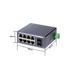 Mini Gigabit Industrial Switch 8 Port + 2 SFP | DIN-Rail | DC 9-57V