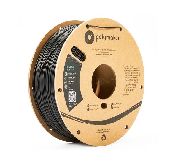 เส้นพลาสติกสำหรับพิมพ์ 3 D Polymaker PolyLite™ PLA Pro 1.75mm 1kg สีดำ (Black)