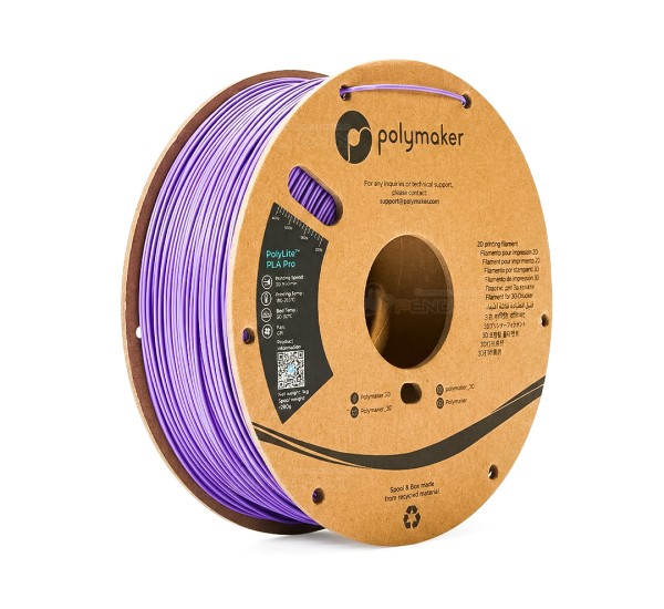 เส้นพลาสติก 3D Filament PolyLite™ PLA Pro 1.75mm 1KG สีม่วง (Polymaker)