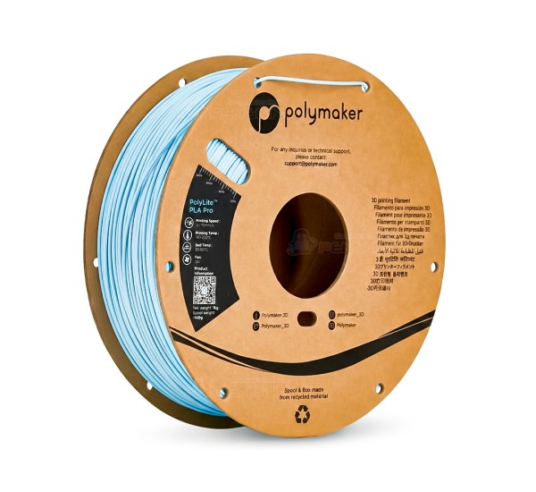 เส้นพลาสติก 3 D PolyLite™ PLA Pro 1.75mm 1KG สีฟ้าอ่อน (Light Blue) | Polymaker