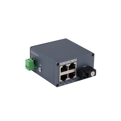 Mini Gigabit Industrial Fiber Converter 1SC 4LAN 20km A-Type Mini Gigabit Industrial Fiber Converter 1SC 4LAN 20km A-Type