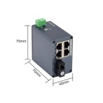 Mini Gigabit Industrial Fiber Converter 1SC 4LAN 20km A-Type Mini Gigabit Industrial Fiber Converter 1SC 4LAN 20km A-Type