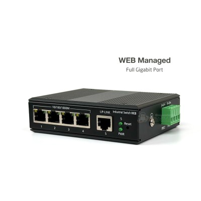 Gigabit Industrial Managed Switch 5 Port (Smart WEB)