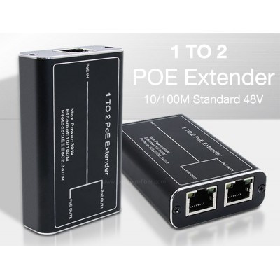 10/100 POE Extender (48V) 1 TO 2