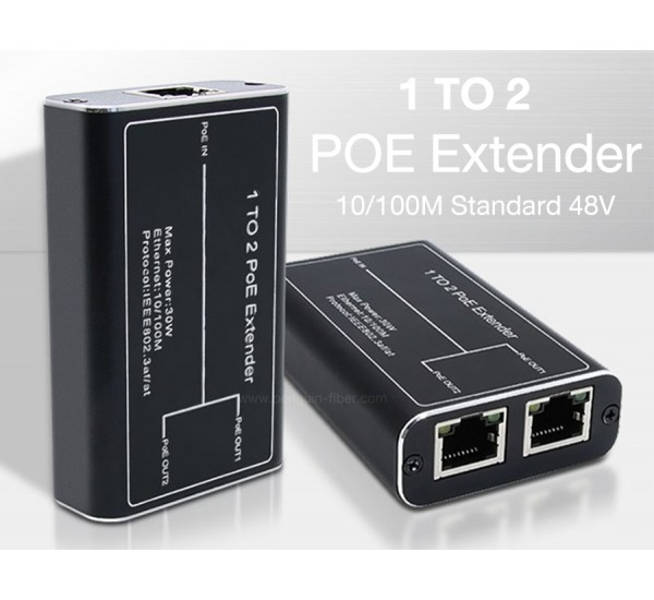 10/100 POE Extender (48V) 1 TO 2