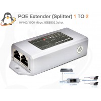 Gigabit PoE Extender (Splitter) 1 ออก 2 ใช้กับ Standard PoE Switch 48V