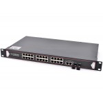 Gigabit PoE 24 Port + 2 GE + 2 SFP (Rack Mount 19")