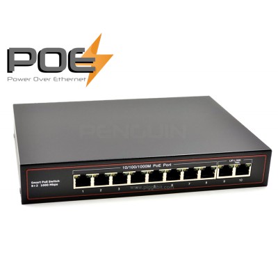 Gigabit POE Switch 8 POE + 2 Gigabit Uplink