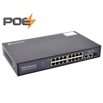 PoE Switch 16 Port (10/100) + 2GE + 1SFP