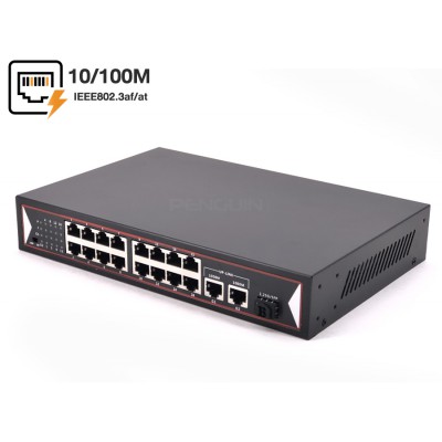 PoE Switch 16 Port (10/100) + 2GE + SFP