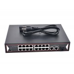 PoE Switch 16 Port (10/100) + 2GE + SFP