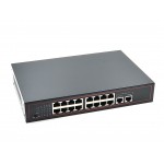 PoE Switch 16 Port 10/100M + 2 GE (พร้อมหูยึดตู้แร็ค)