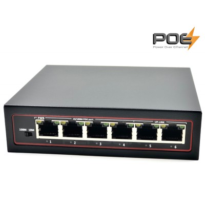 4 PoE 10/100 + 2 Uplink (Fast Ethernet)