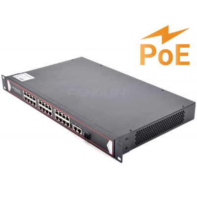 10/100 POE Switch 24-Port + 2 GE + SFP
