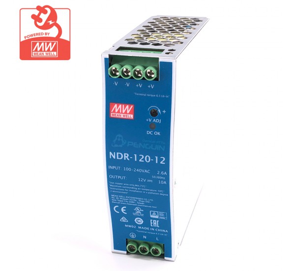 NDR-120-12 Industrial Din Rail Power Supply 12V/10A (120W)