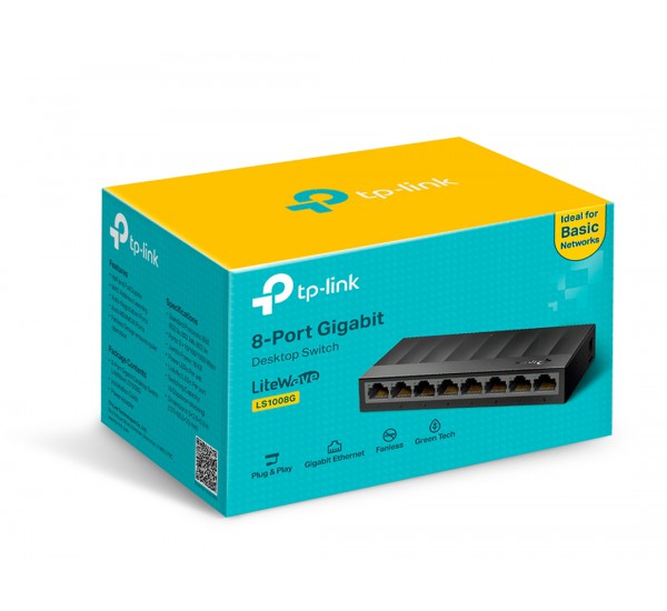 8-Port 10/100/1000Mbps Desktop Switch TP-Link รุ่น LS1008G