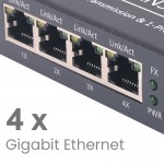 Full Gigabit Converter Switch (4*10/100/1000 + SFP)