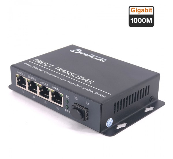 Full Gigabit Converter Switch (4*10/100/1000 + SFP)